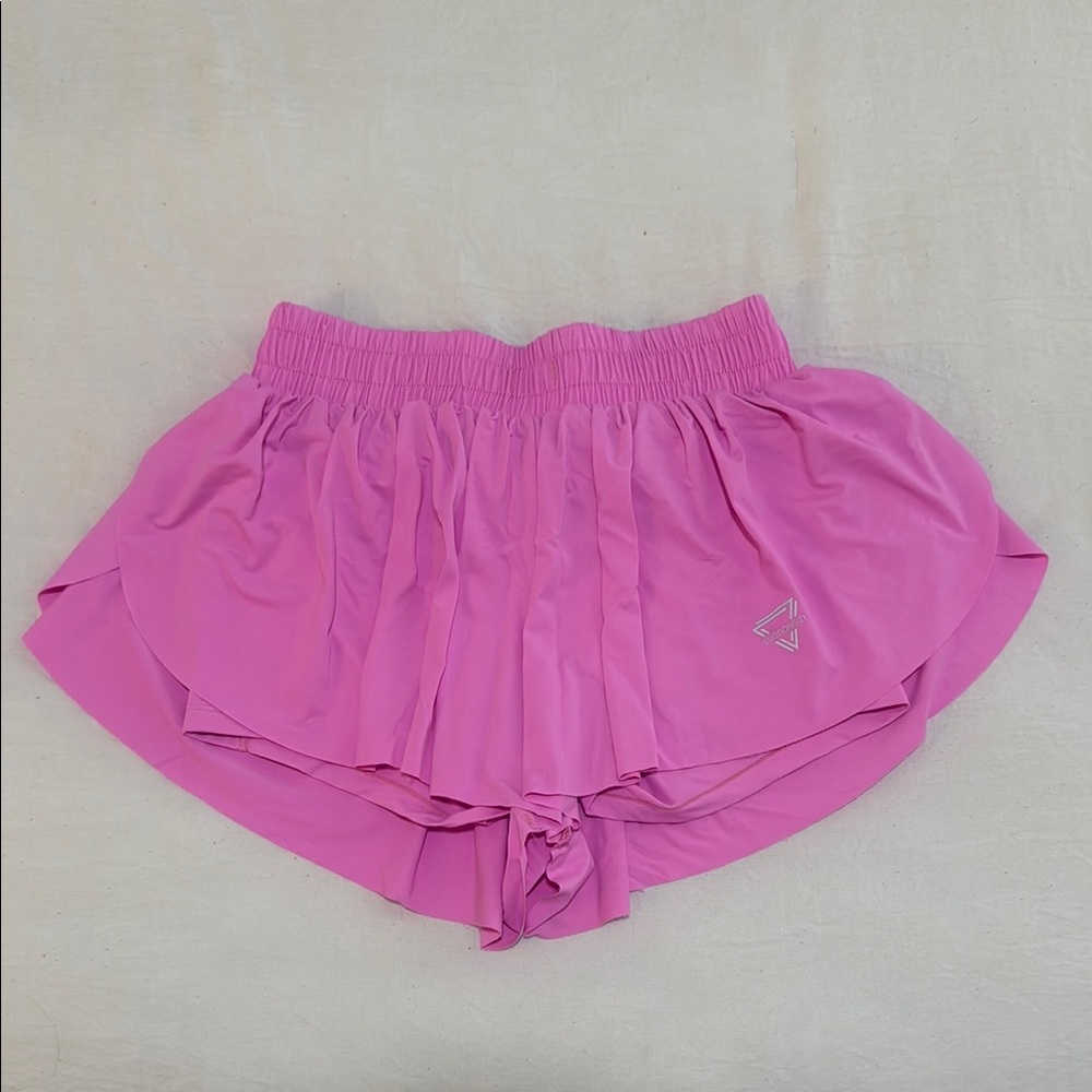 Amazon Pink Athletic Shorts with Elastic Waistband
